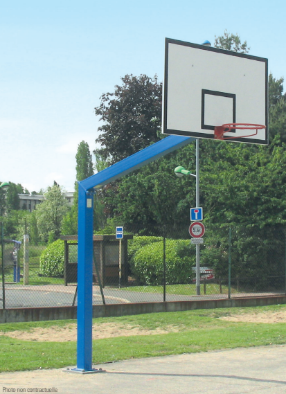 BUT BASKETBALL COMPÉTITION H. 3,05 m - ACIER GALVA À CHAUD - SCELLEMENT DIRECT-1