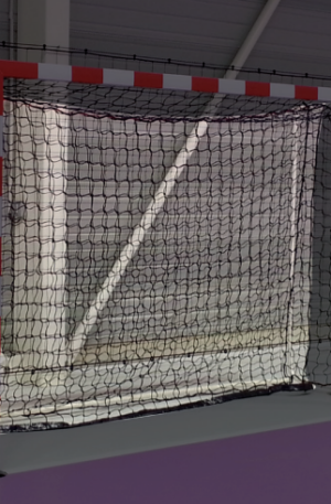 FILETS SOCCER AMORTISSEURS PPM Ø 4 mm - 4 x 2 m - MAILLES 100 mm NOIR-1