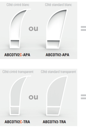JEU DE 2 COTÉS OBLIQUES - ALUMINIUM BLANC-1