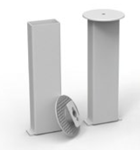 JEU DE 4 FOURREAUX POUR BUTS DE HANDBALL SCOLAIRE 80 x 40 mm - LONGUEUR UTILE 350 mm + COUVERCLES-1