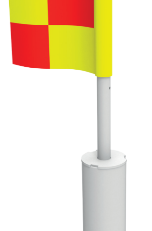 JEU DE 4 SUPPORTS FANIONS POUR 1 PAIRE DE BUTS RUGBY MARACANA METALU PLAST-1