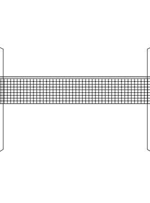 PAIRE DE RAILS VOLLEY-BALL MURAUX AVEC RÉGLETTES ET TREUIL-1