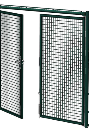 PORTE 2 BATTANTS + ENCADREMENT + 2 JAMBES DE FORCE POUR CLÔTURE TENNIS-1