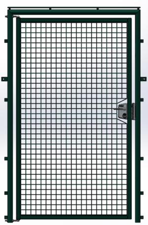 PORTE + ENCADREMENT + 2 JAMBES DE FORCE POUR CLÔTURE TENNIS-1