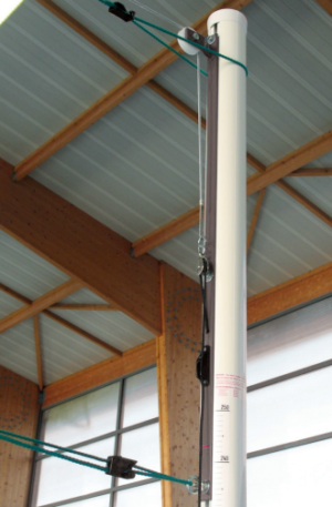 POTEAU VOLLEY-BALL CENTRAL SCOLAIRE Ø 90 mm ALUMINIUM PLASTIFIÉ - AVEC CABESTAN-1