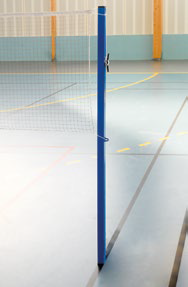 POTEAUX BADMINTON ENTRAÎNEMENT ACIER PLASTIFIÉ 40 x 40 mm - À SCELLER-1