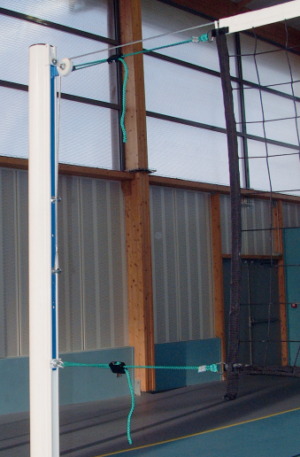 POTEAUX VOLLEY-BALL Ø 90 mm ACIER G+P - AVEC CABESTAN-1