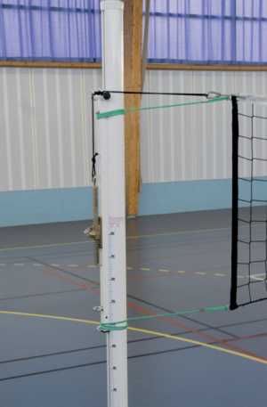 POTEAUX VOLLEY-BALL Ø 90 mm ALUMINIUM PLASTIFIÉ RENFORCÉ - AVEC TREUIL EXTERIEUR-1