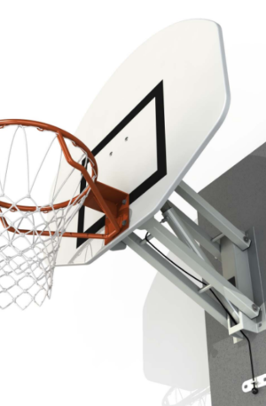 BUT BASKETBALL MURAL - HAUTEUR RÉGLABLE À GAZ DE 2,60 À 3,05 m-1