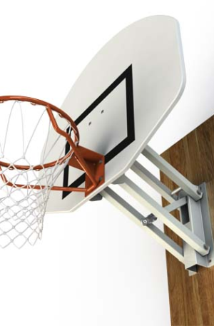 BUT BASKETBALL MURAL - HAUTEUR RÉGLABLE À VIS DE 2,60 À 3,05 m-1