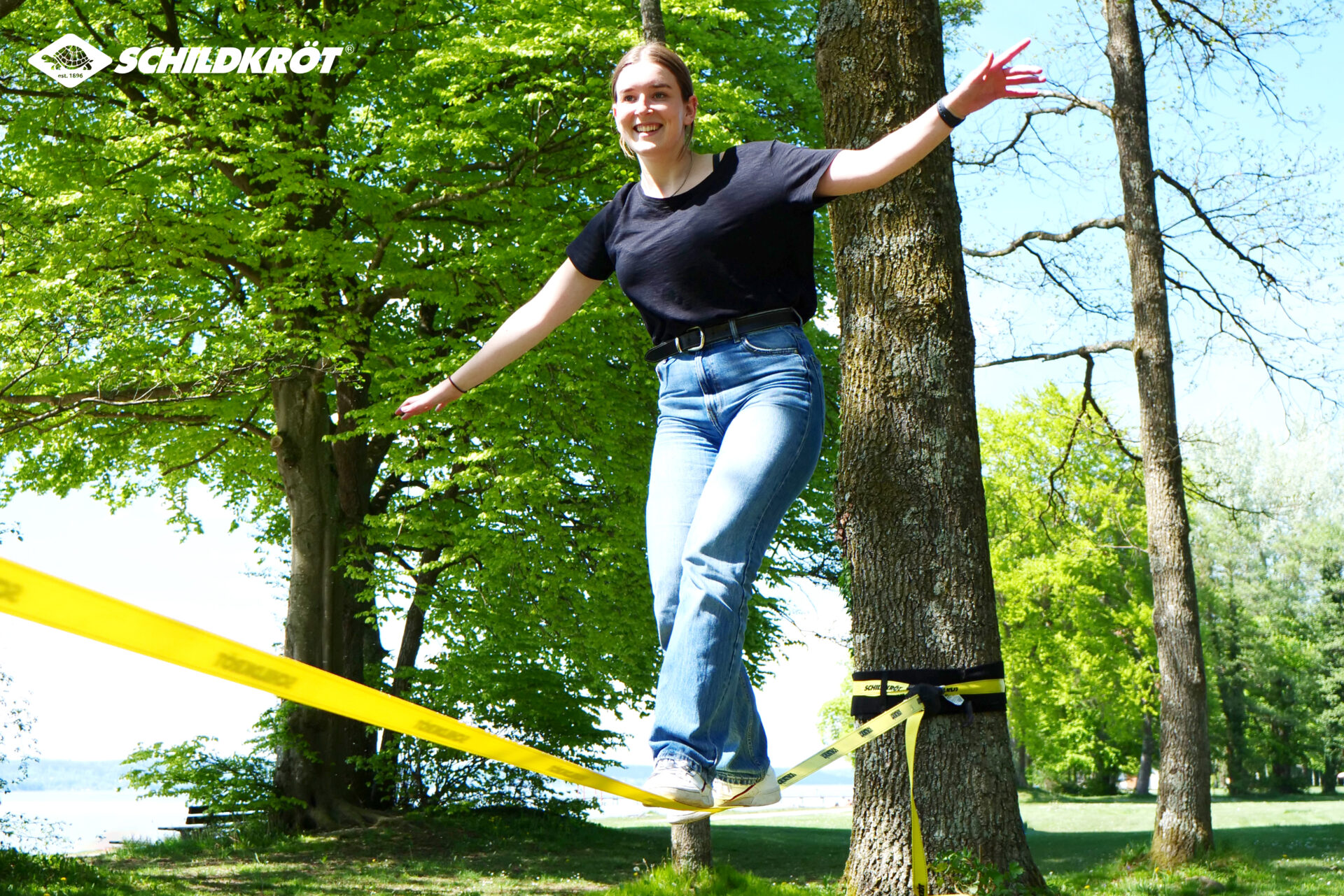 Slackline Schildkröt avec corde d'apprentissage-4