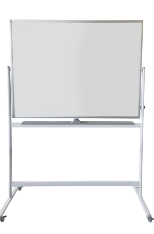 Tableau blanc pivotant sur roulettes 120 x 90 cm-1