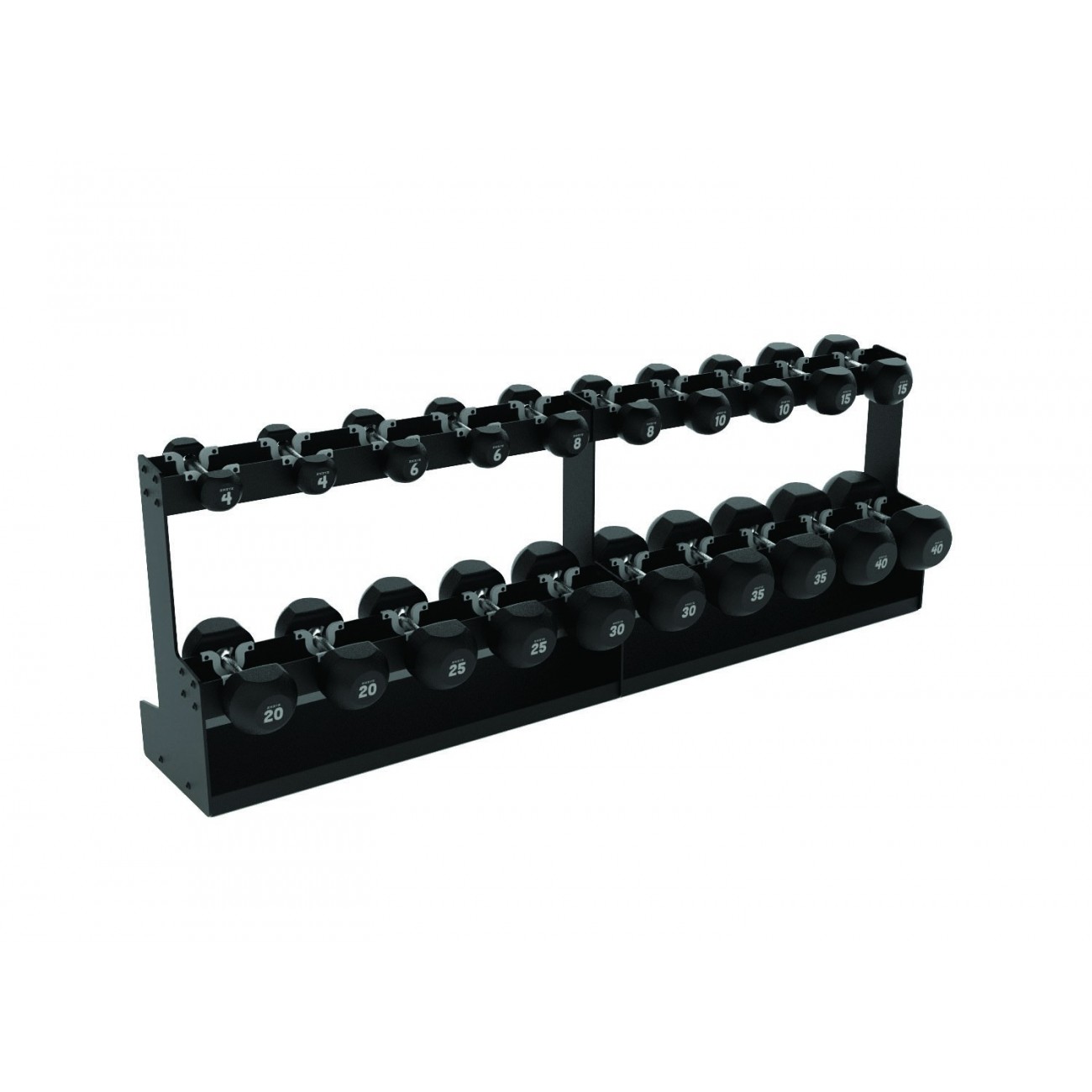 Set d'haltères acier/polyuréthane - 5 paires de 20 à 30kg-4