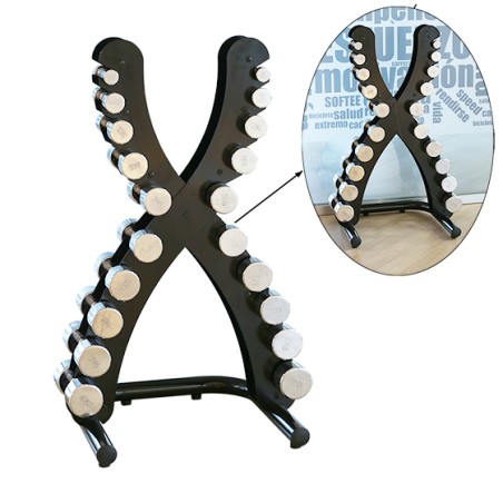 SUPPORT POUR HALTÈRES PRO SPORTS 1-10 KG AVEC POIDS PRO-SPORTS CROMADAS-1